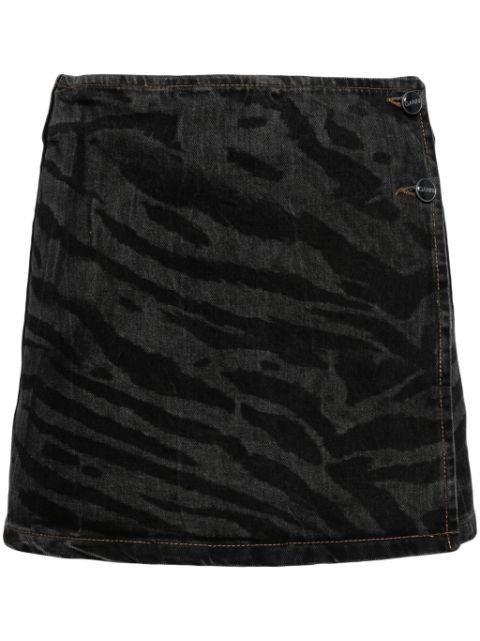 button-detail mini skirt by GANNI