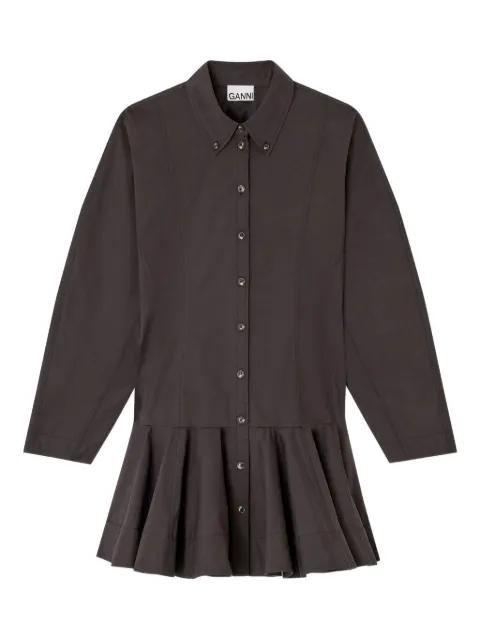 button-down ruffled dress by GANNI