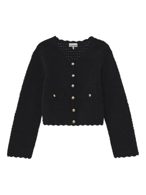 button-fastening pocket cardigan by GANNI