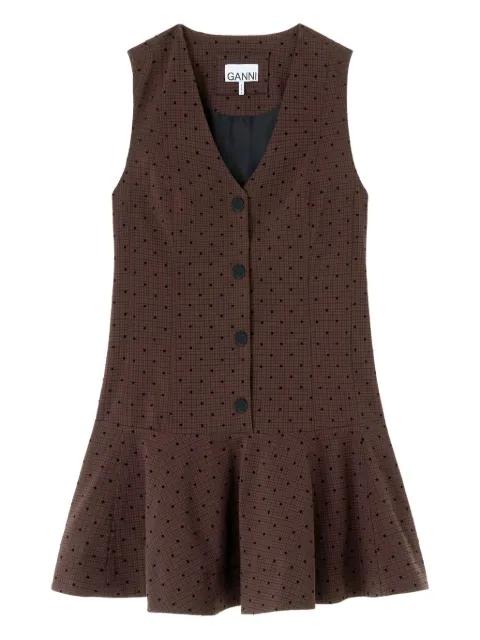 button polka dot dress by GANNI