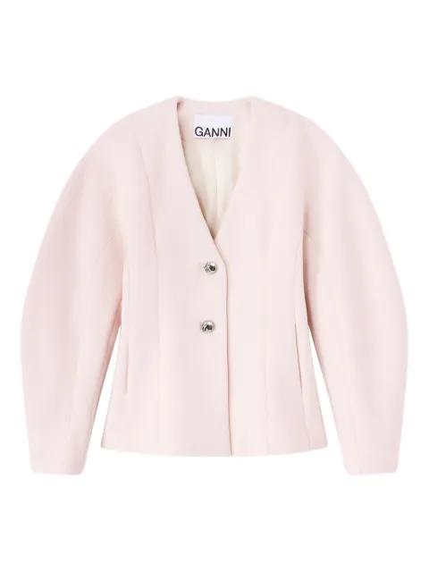 buttoned V-neck jacket by GANNI