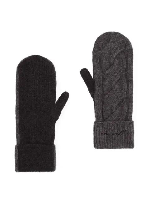 cable-knit mittens by GANNI
