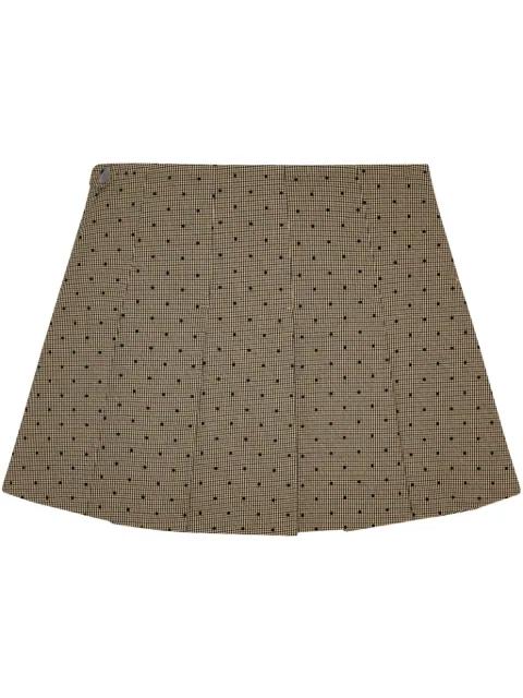 check-print mini skirt by GANNI
