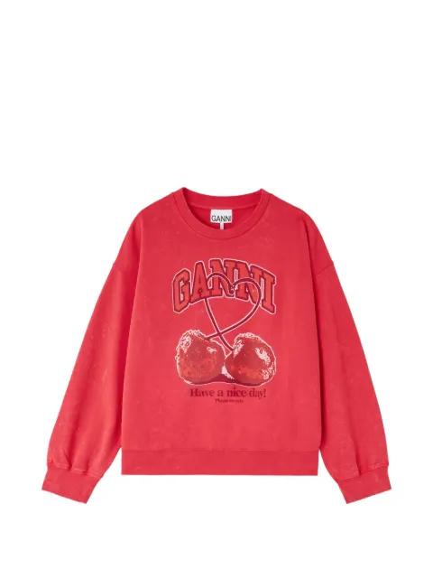 cherry-print sweatshirt by GANNI