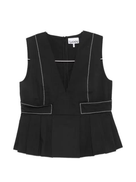 contrast-stitch blouse by GANNI