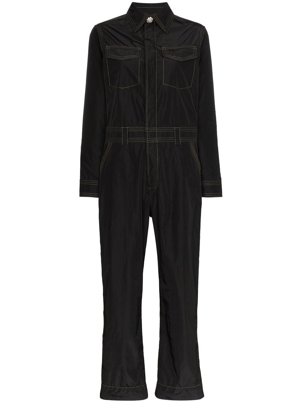 contrast stitch utility jumpsuit by GANNI