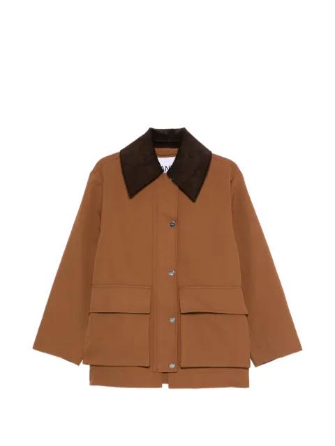 corduroy-collar pocket jacket by GANNI