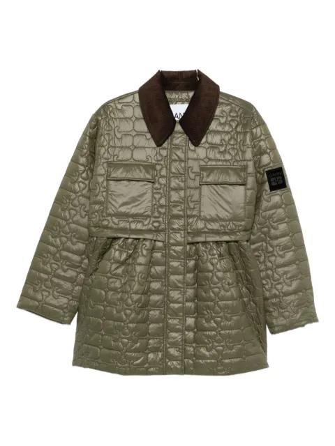 corduroy collar quilted jacket by GANNI