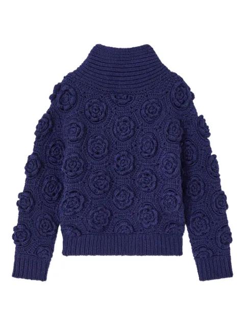 crochet-detail sweater by GANNI