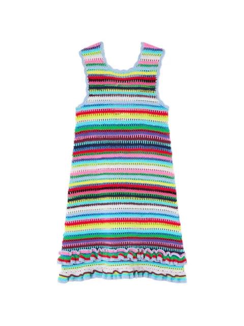 crochet-knit mini dress by GANNI
