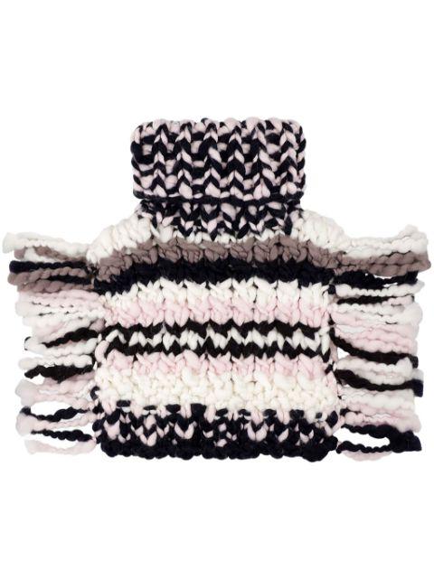 crochet-knit wool neck warmer by GANNI