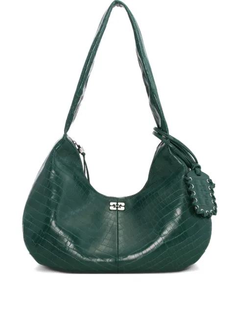 crocodile-embossed shoulder bag by GANNI