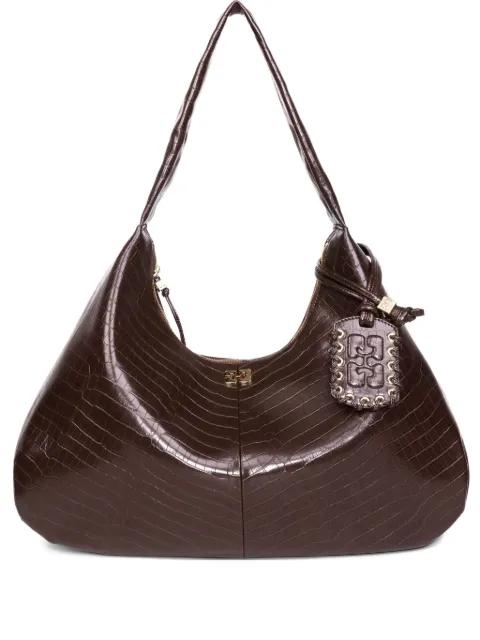 crocodile-embossed shoulder bag by GANNI