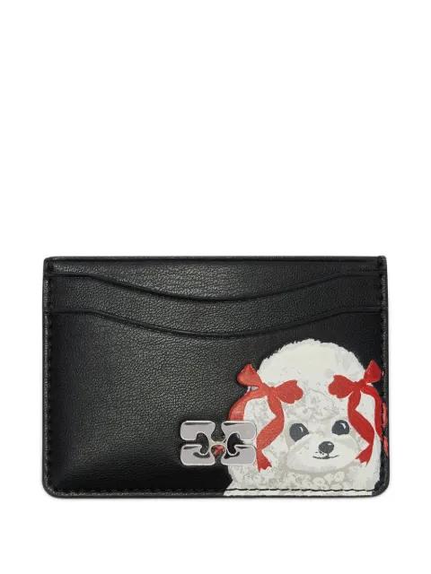 dog appliqué card holder by GANNI
