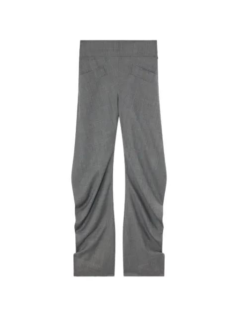 draped-detail trousers by GANNI