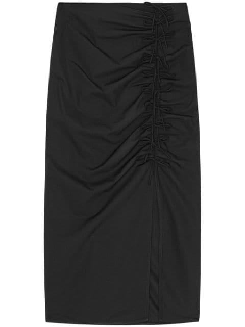 draped mid-rise midi dress by GANNI