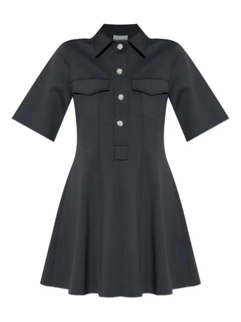 embellished short-sleeved mini day dress by GANNI