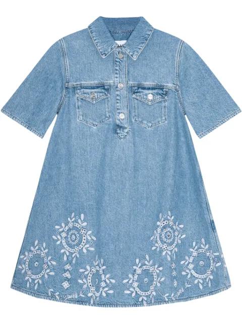 embroidered denim dress by GANNI