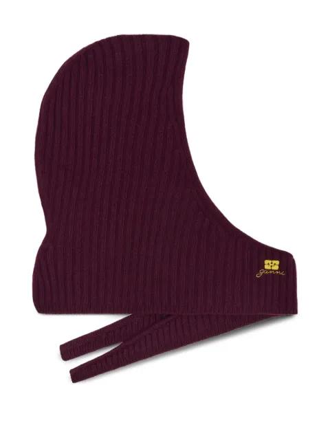 embroidered-logo balaclava by GANNI
