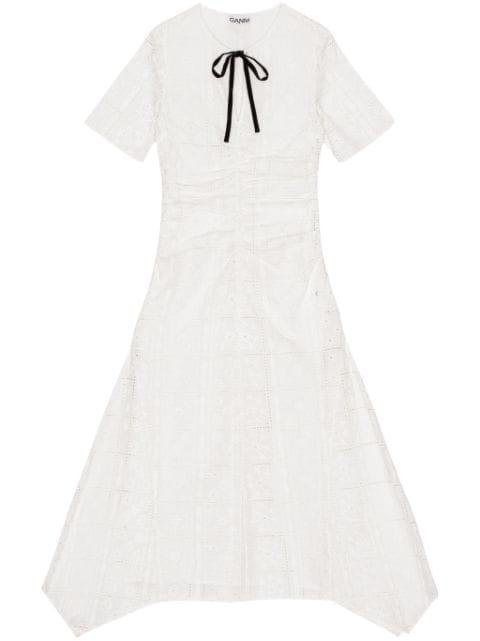 embroidered midi dress by GANNI