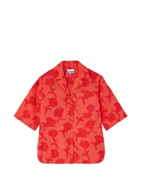 fil-coupé floral-pattern shirt by GANNI