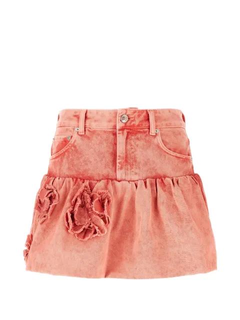 floral-appliqué flared skirt by GANNI