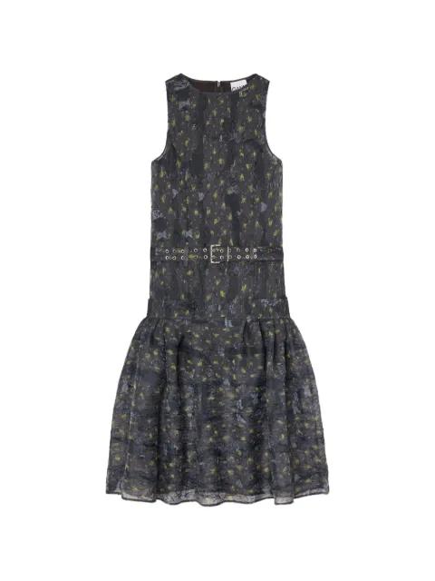 floral belted midi dress by GANNI