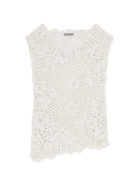 floral crochet top by GANNI