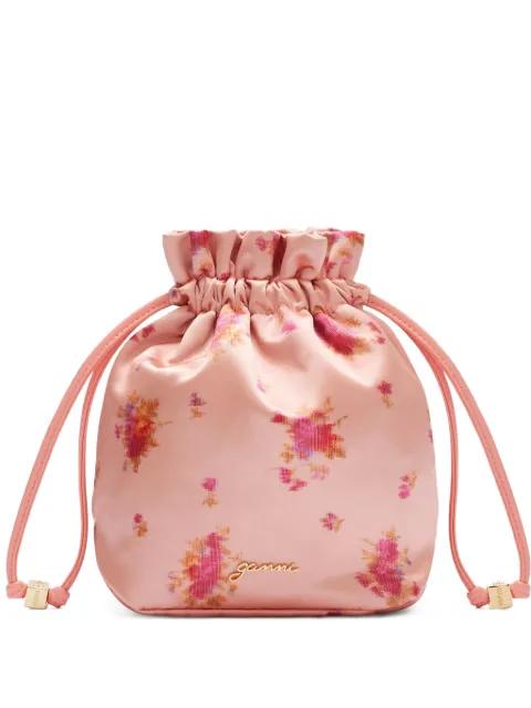 floral drawstring pouch by GANNI