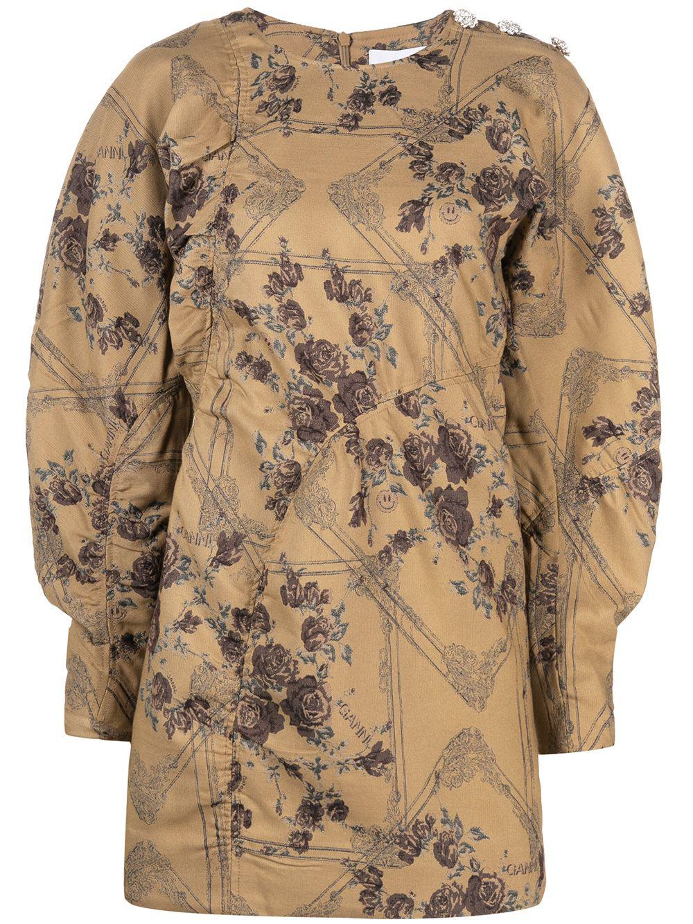 floral jacquard dress by GANNI