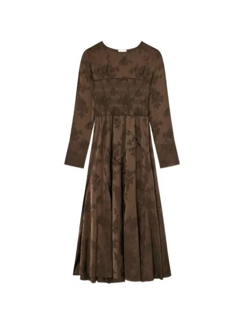 floral-jacquard maxi dress by GANNI