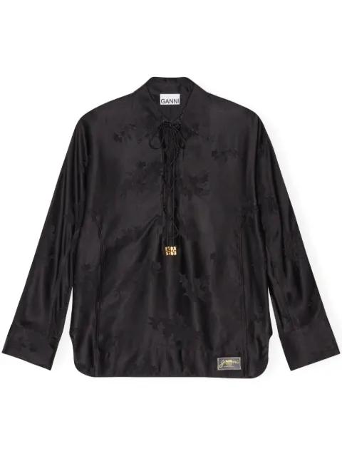 floral-jacquard shirt by GANNI