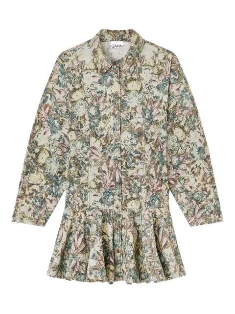 floral-print buttoned dress by GANNI