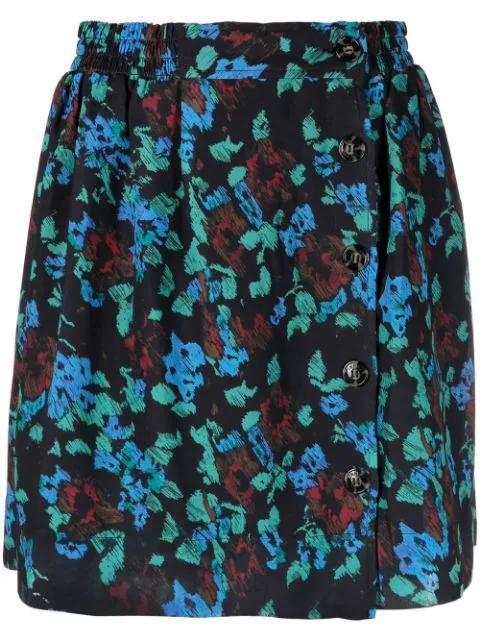 floral-print buttoned skirt by GANNI