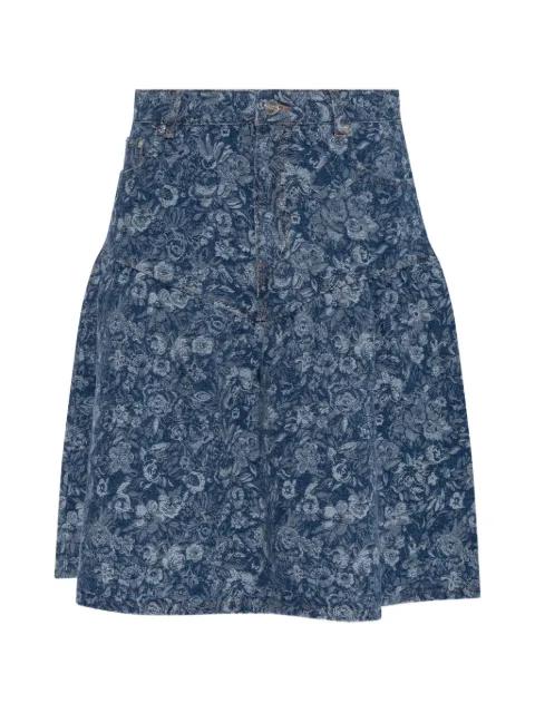 floral-print flared skirt by GANNI