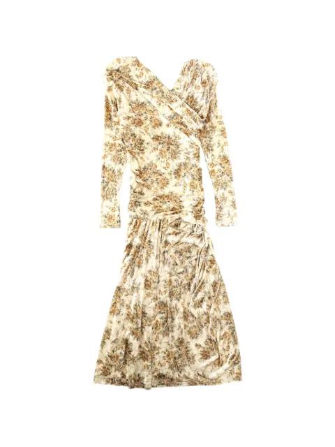 floral-print long-sleeved dress by GANNI