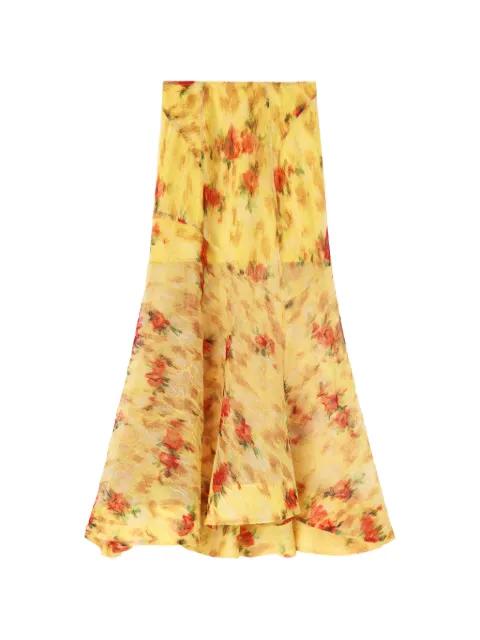 floral-print maxi skirt by GANNI