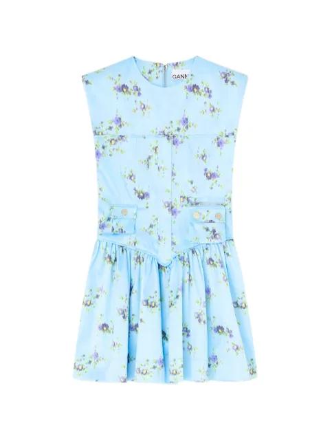 floral-print mini dress by GANNI