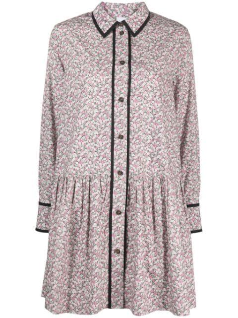 floral-print organic cotton minidress by GANNI