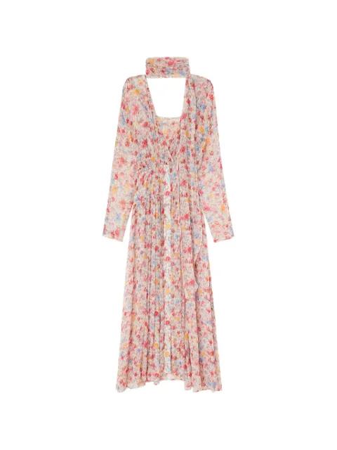 floral-print silk maxi dress by GANNI
