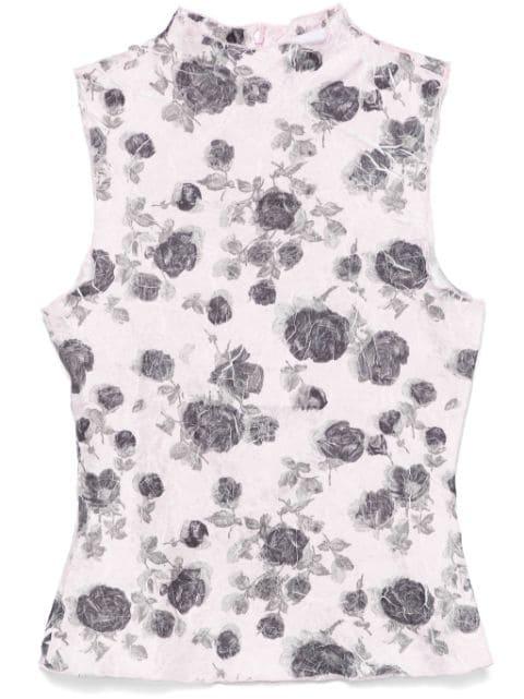 floral-print top by GANNI