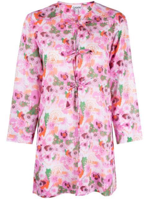 floral-print tunic by GANNI