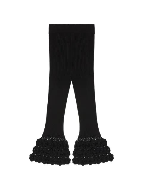 floral ribbed trousers by GANNI