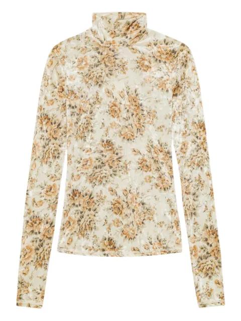 floral roll necktop by GANNI