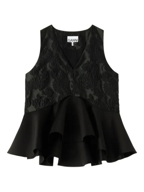 floral ruffled top by GANNI