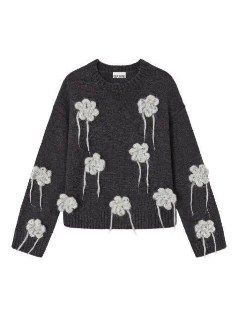 flower-crochet sweater by GANNI