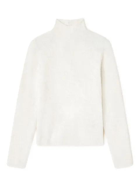 flower jacquard mockneck top by GANNI