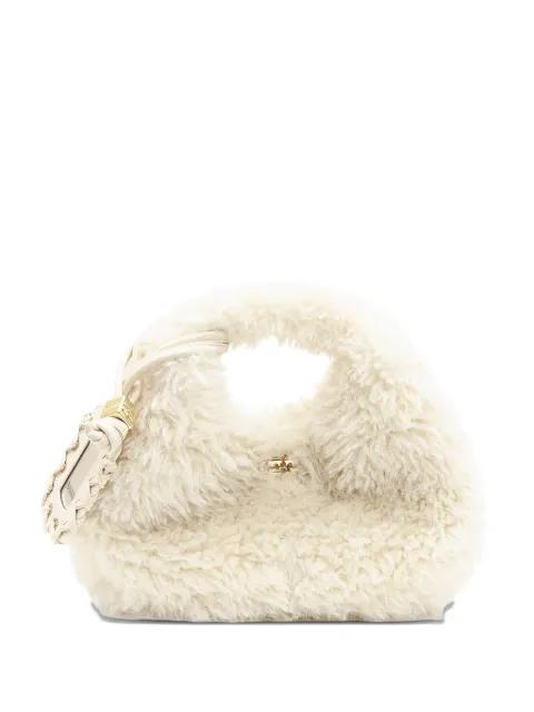 fur hobo mini tote bag by GANNI
