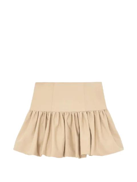 gathered bubble-hem mini skirt by GANNI