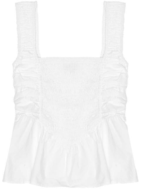 gathered detailing peplum blouse by GANNI